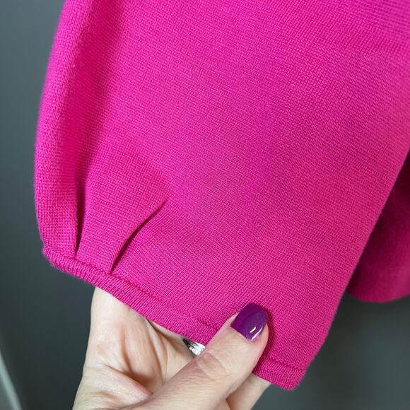 Anne Klein Pink Jacket with Large Buttons and Puff Sleeves Size Large Lagenlook - Picture 6 of 6